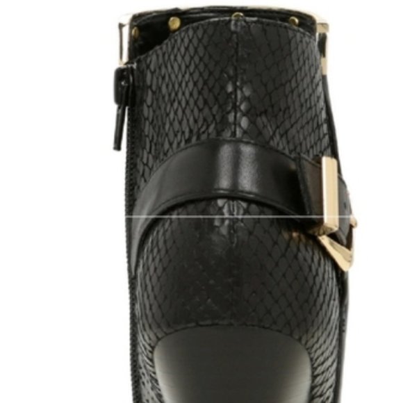 Black and Gold Aldo Booties, Yolanda-Style, Size 7.5 - Picture 6 of 13